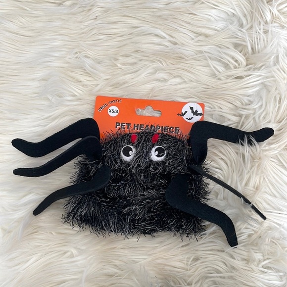 Other - Black spider Halloween chihuahua small dog cat costume head piece clothes XS S